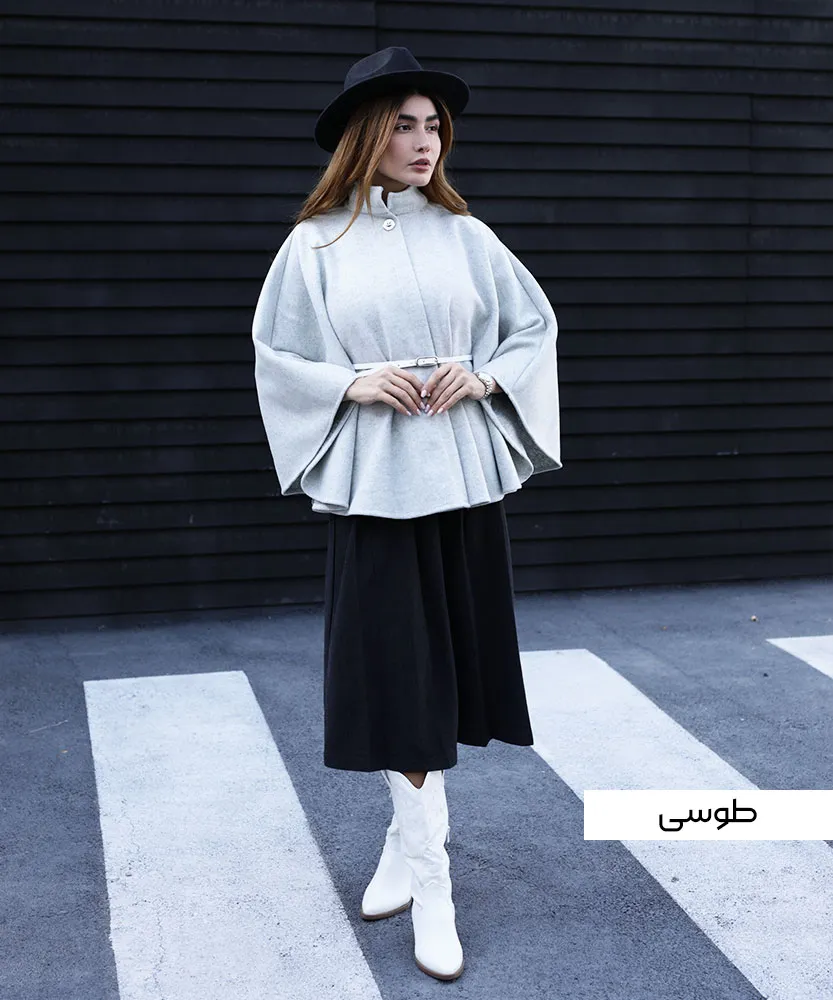 پالتو پانچ فوتر زنانه C41273 - Image 4